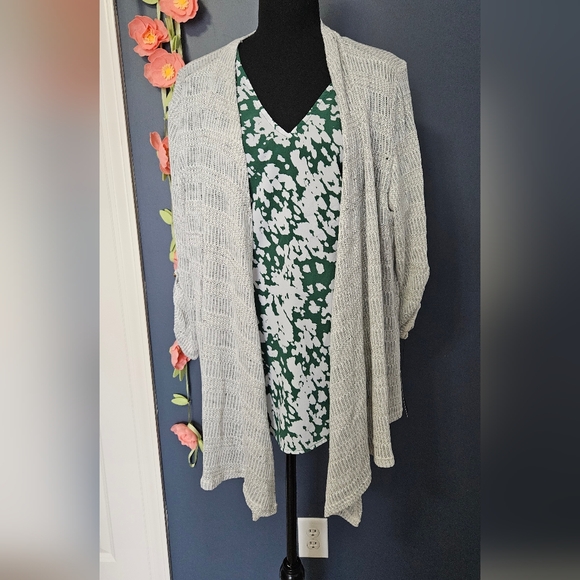 New LC Lightweight Knit Open Front Cardigan Plus Size 2X - Picture 9 of 9